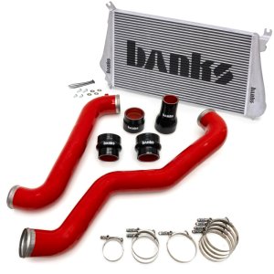 GMC 3500 Intercooler Kit - Banks Power - Techni-Cooler System - Red - `12-`16